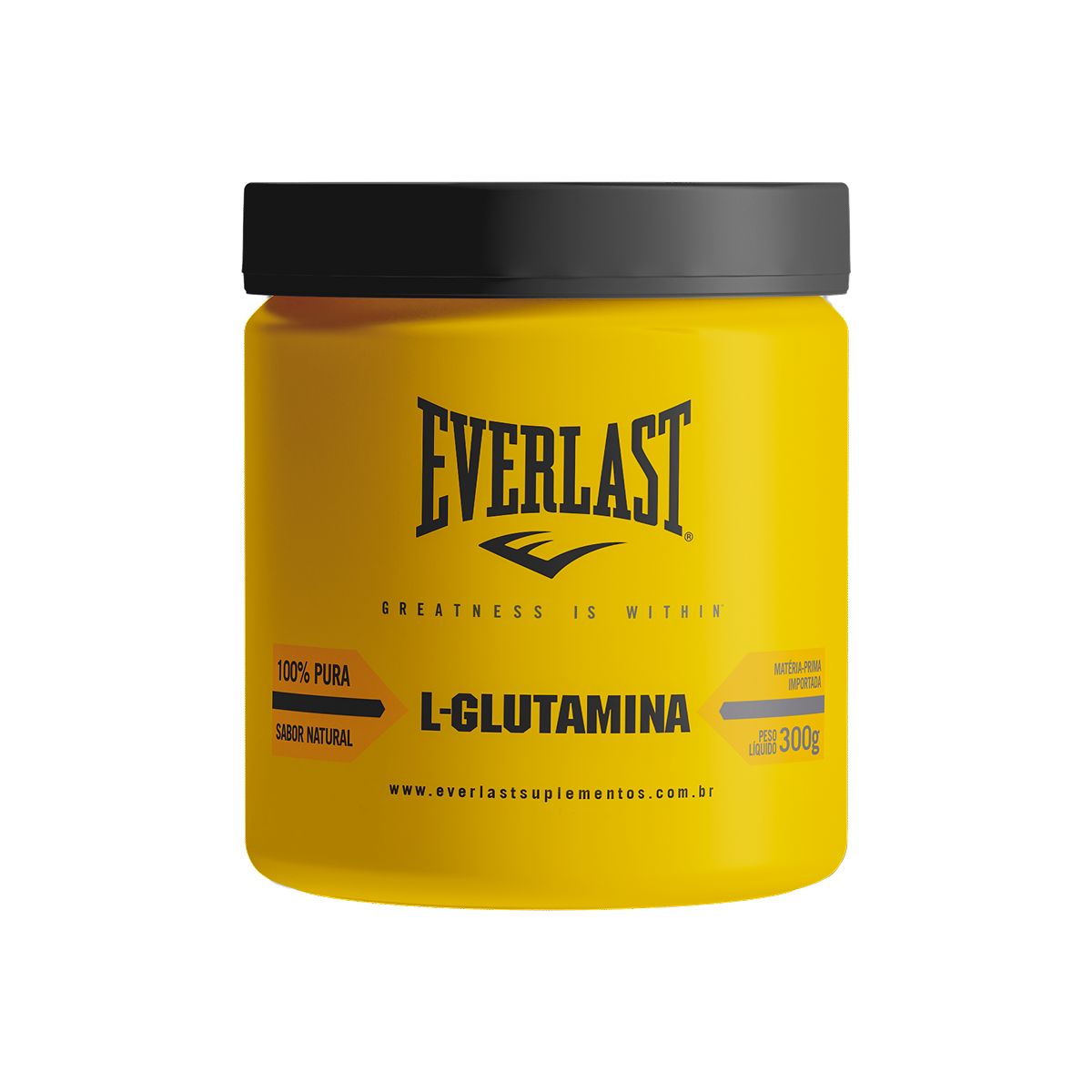 L-Glutamina 300g 100% Pura - Everlast