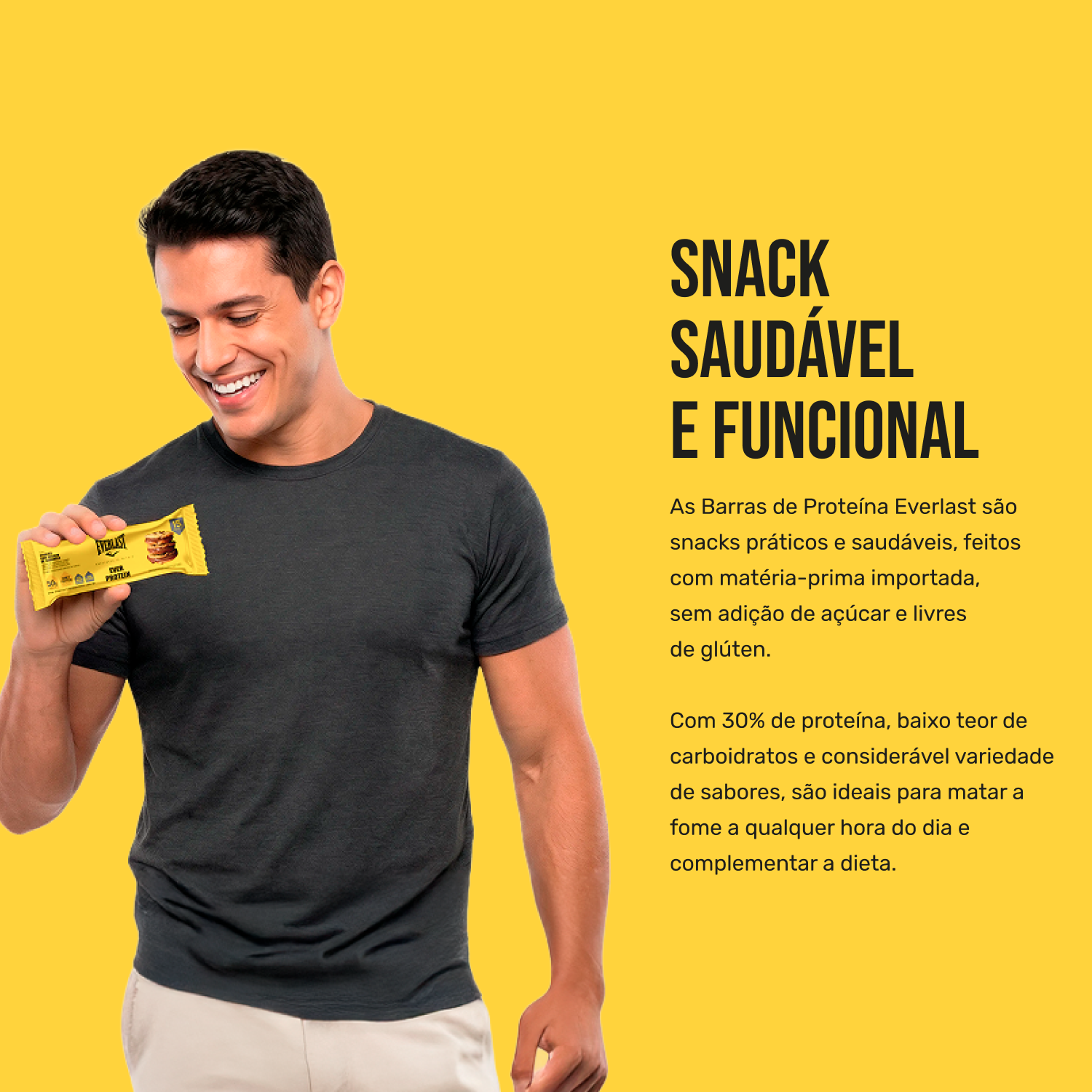 Caixa Barra de Proteína 50g Sabor Cookies 8Un - Everlast