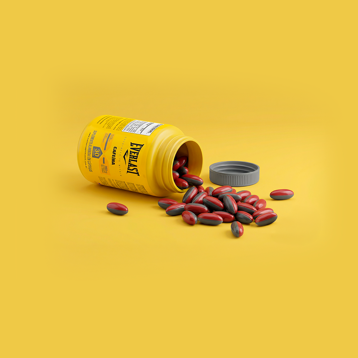 Cafeína 210mg em Cápsulas 30 Unidades - Everlast