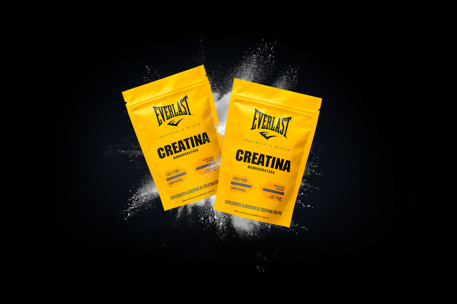 Creatina Monohidratada 100% Pura 1kg Everlast