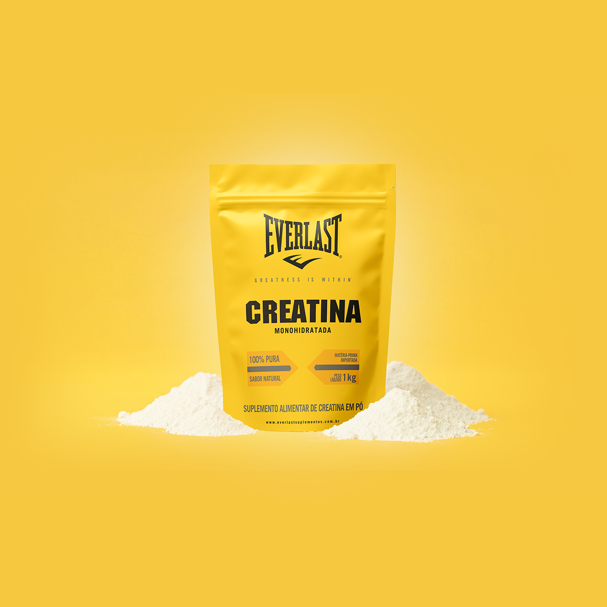 Creatina Monohidratada 100% Pura 1kg Everlast