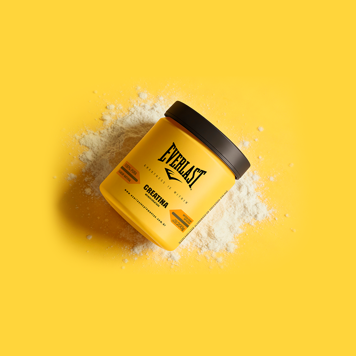 Creatina Monohidratada  100% Pura 200g - Everlast