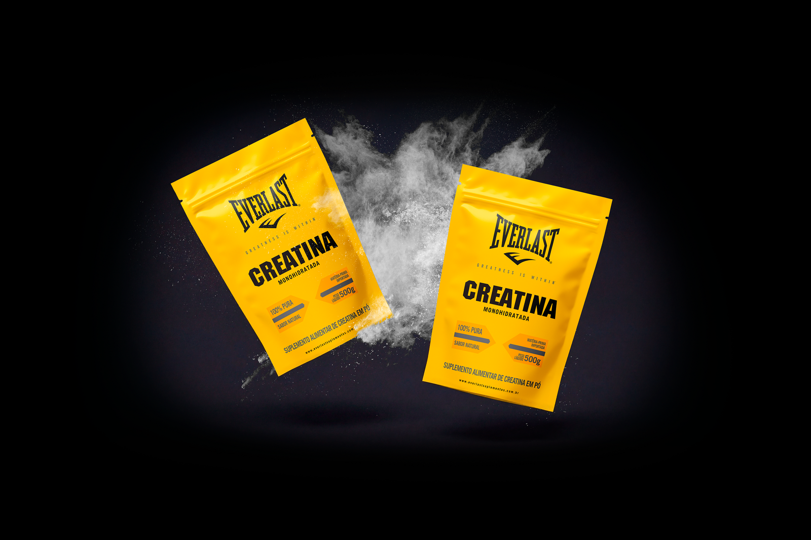 Creatina Monohidratada 100% Pura 500g Everlast