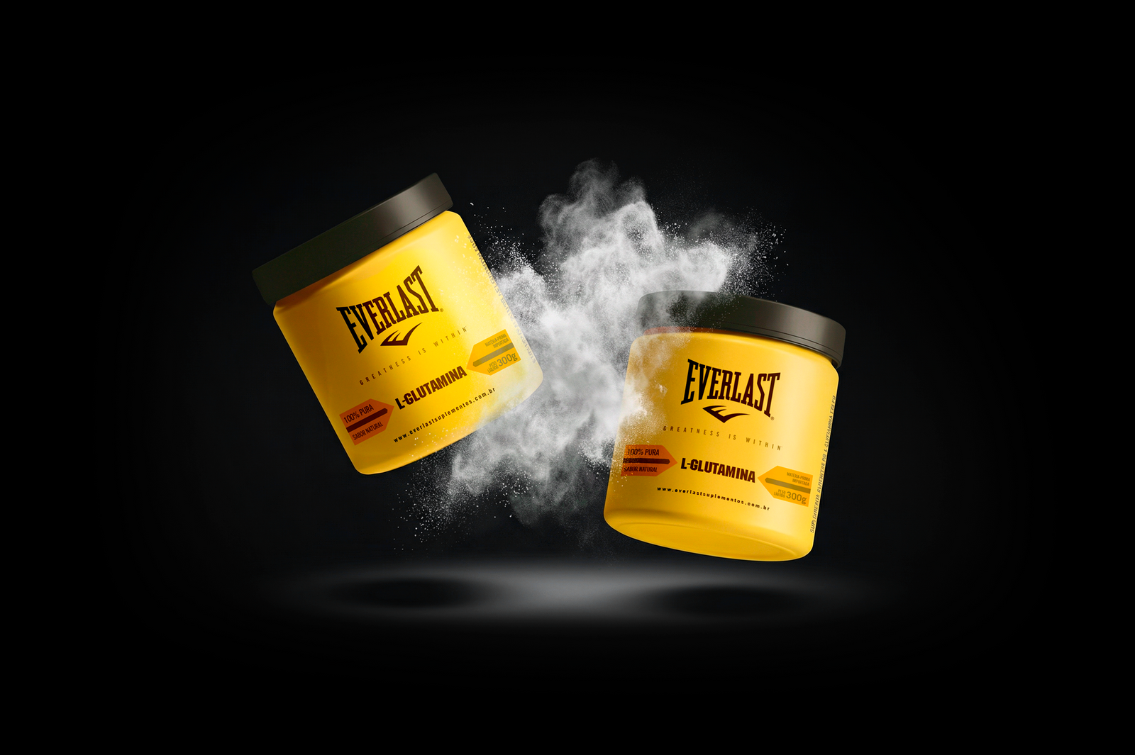 L-Glutamina 300g 100% Pura - Everlast