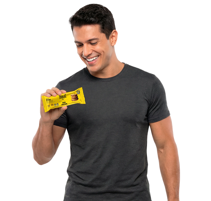 Caixa Barra de Proteína 50g Sabor Cookies 8Un - Everlast