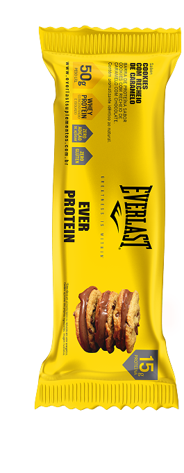 Caixa Barra de Proteína 50g Sabor Cookies 8Un - Everlast