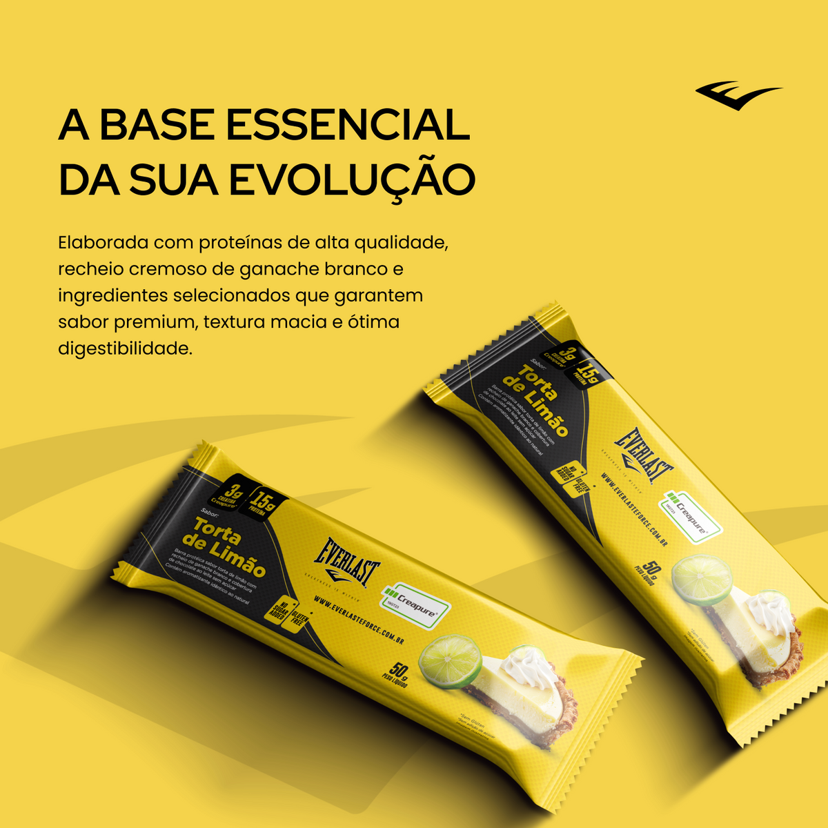Barra de Proteína com Creatina | Torta de Limão - 12 unidade