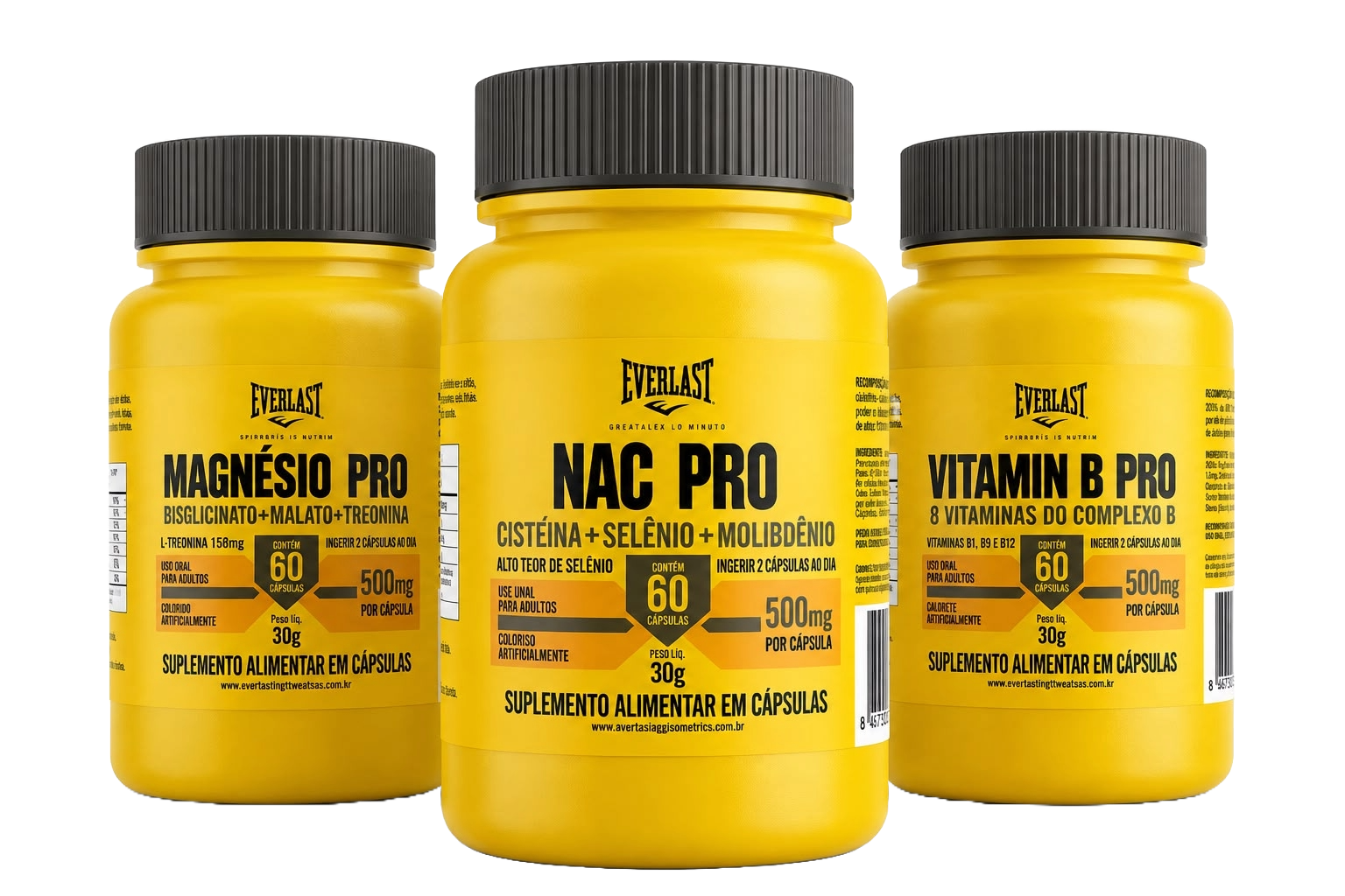 Kit NAC Pro + Magnésio Pro + Vitamin B Pro
