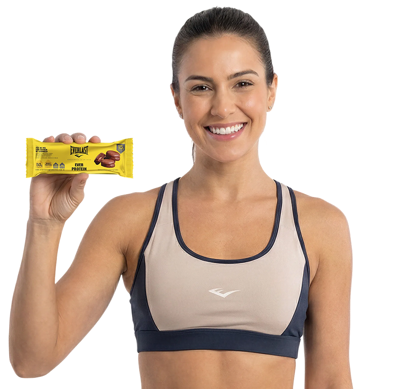 Caixa Barra de Proteína 50g Sabor Pão de mel 8Un - Everlast