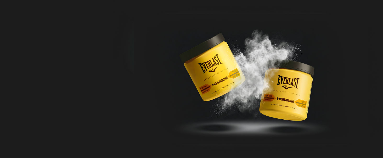 L-Glutamina 300g 100% Pura - Everlast