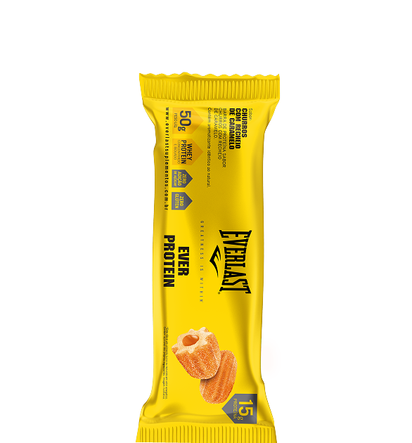 Caixa Barra de Proteína 50g Sabor Churros 8Un - Everlast